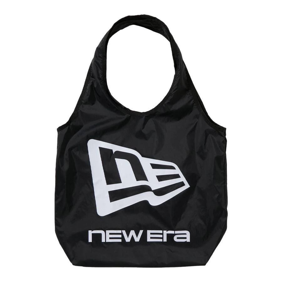 NEW ERA エコトートバッグ 22L パッカブル NEW NE LOGO ブラック 背面平置き 15121555