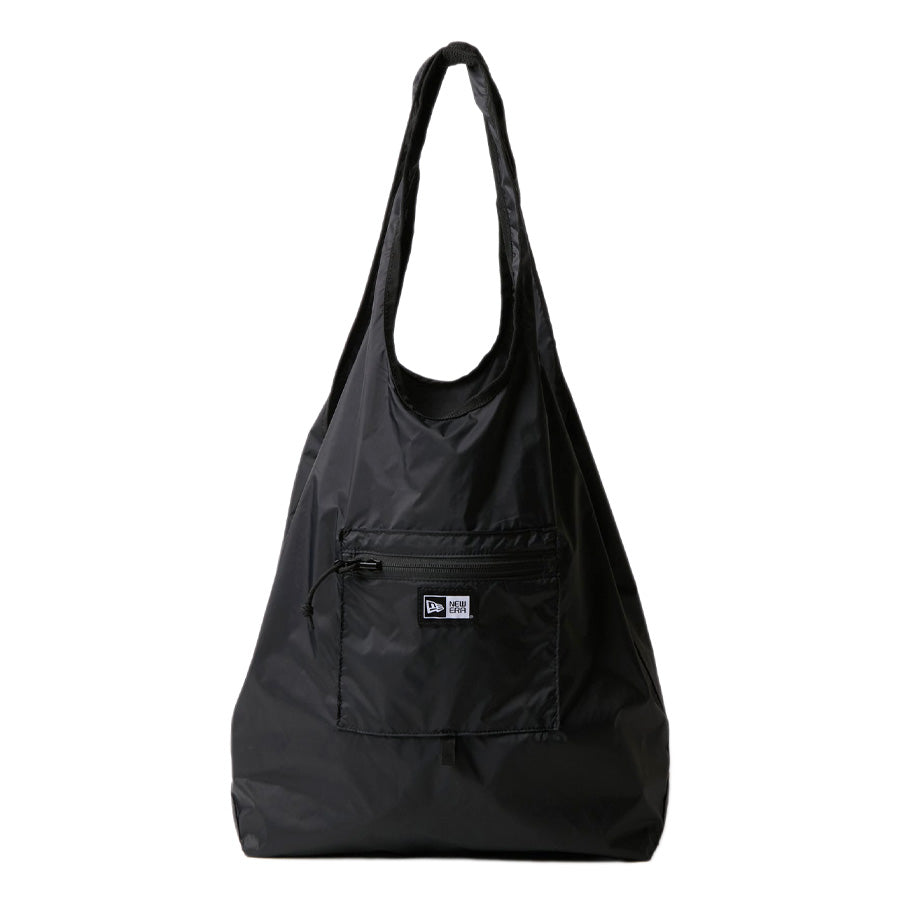 NEW ERA エコトートバッグ 22L パッカブル NEW NE LOGO ブラック 正面 中身入り 15121555