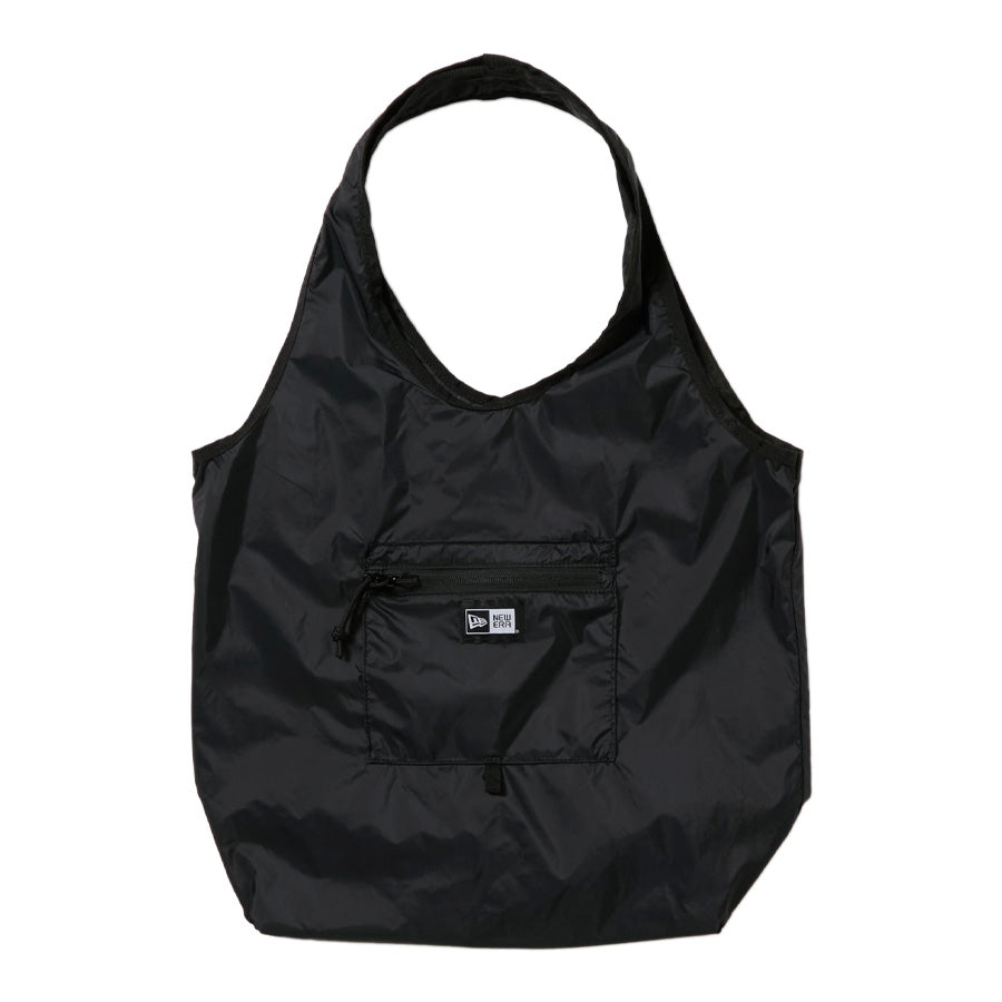 NEW ERA エコトートバッグ 22L パッカブル NEW NE LOGO ブラック 正面平置き 15121555