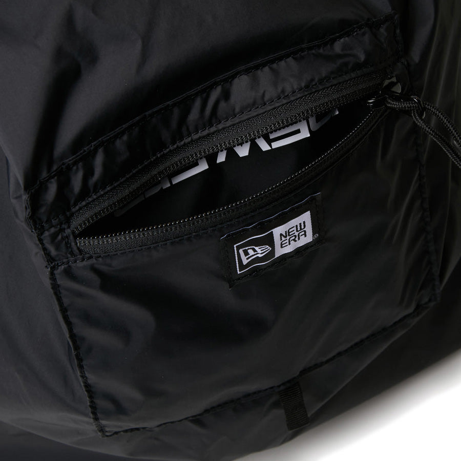 NEW ERA エコトートバッグ 22L パッカブル NEW NE LOGO ブラック 外側ジップポケット 15121555