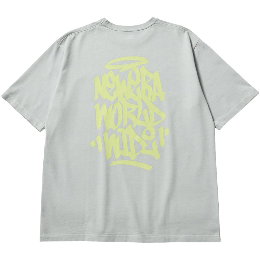 NEW ERA ガーメントダイ コットン Tシャツ Tagging グレー 背面