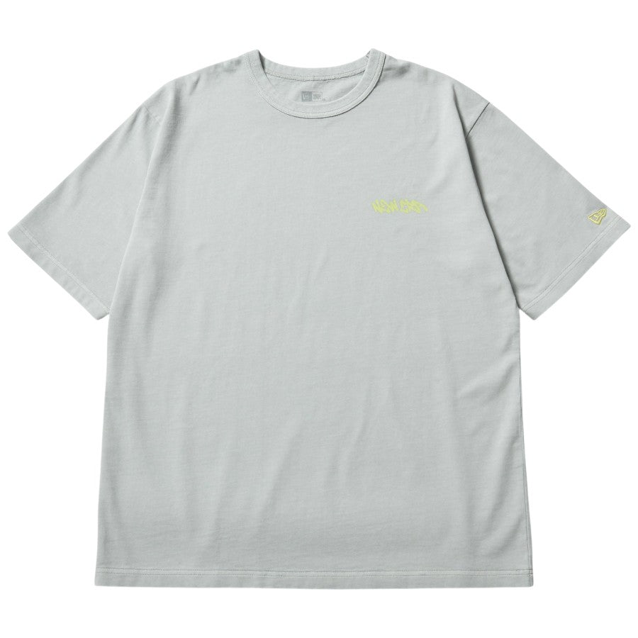 NEW ERA ガーメントダイ コットン Tシャツ Tagging グレー 正面