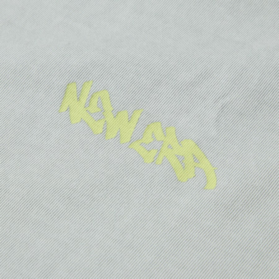 NEW ERA ガーメントダイ コットン Tシャツ Tagging グレー フロントロゴ