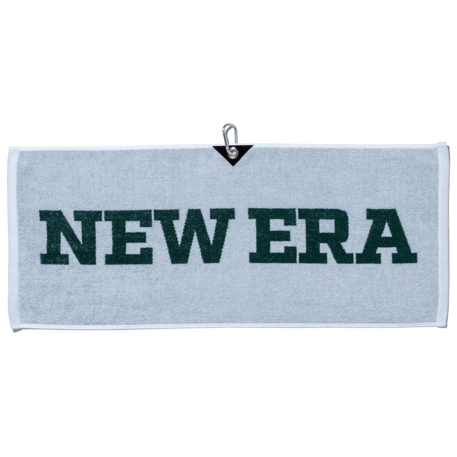 NEW ERA（ニューエラ）タオル ワードマークロゴ | ゴルフ ホワイト/フィールドグリーン 平置き正面 13517844