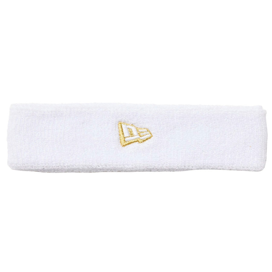 NEW ERA ヘッドバンド ホワイト ゴールド 正面