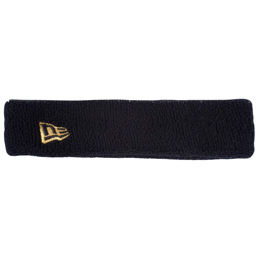 NEW ERA ヘッドバンド ブラック ゴールド 正面