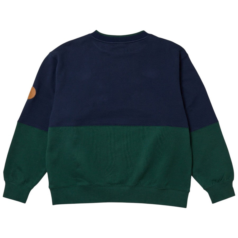 NEW ERA ヘビーウェイト スウェット プルオーバー 2-Tone Dog Patch グリーン/ネイビー 背面 15171735