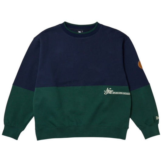 NEW ERA ヘビーウェイト スウェット プルオーバー 2-Tone Dog Patch グリーン/ネイビー 正面 15171735