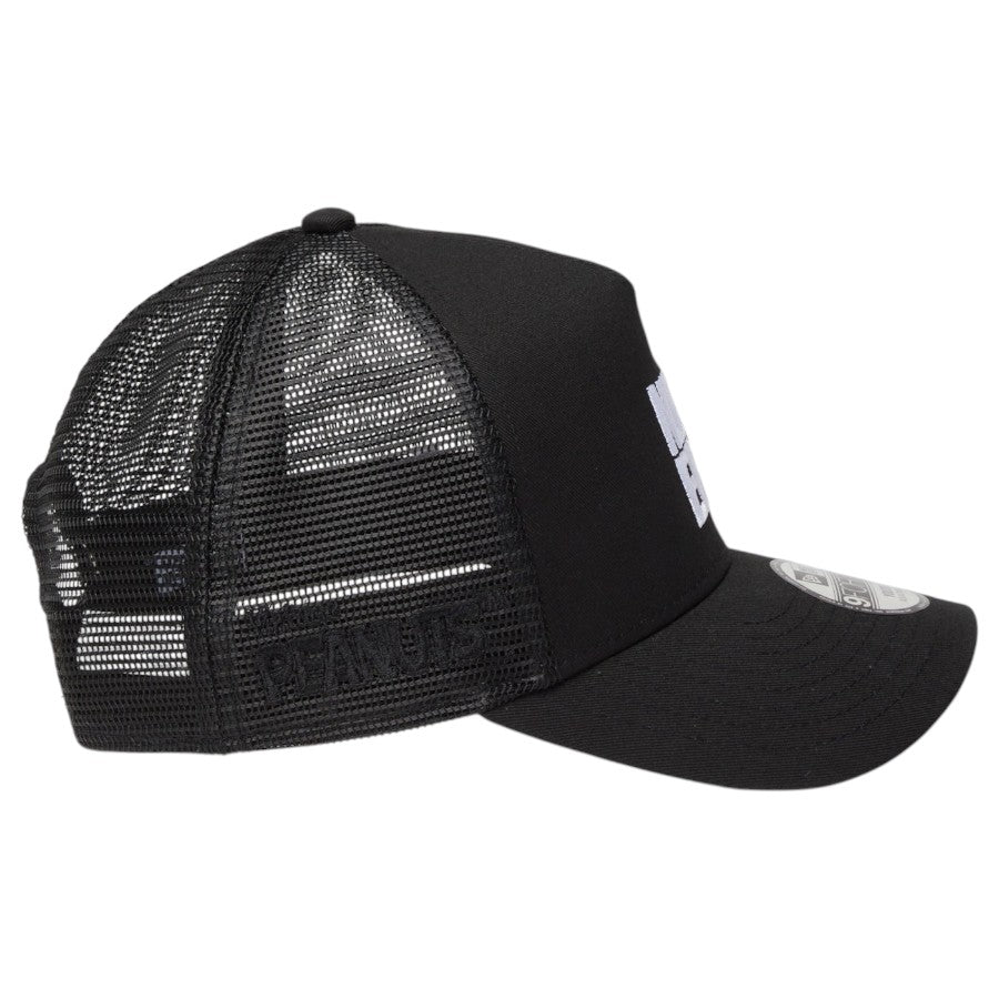 NEW ERA キッズ Youth 9FORTY A-Frame トラッカー JOE COOL ブラック 右向きロゴ刺繍
