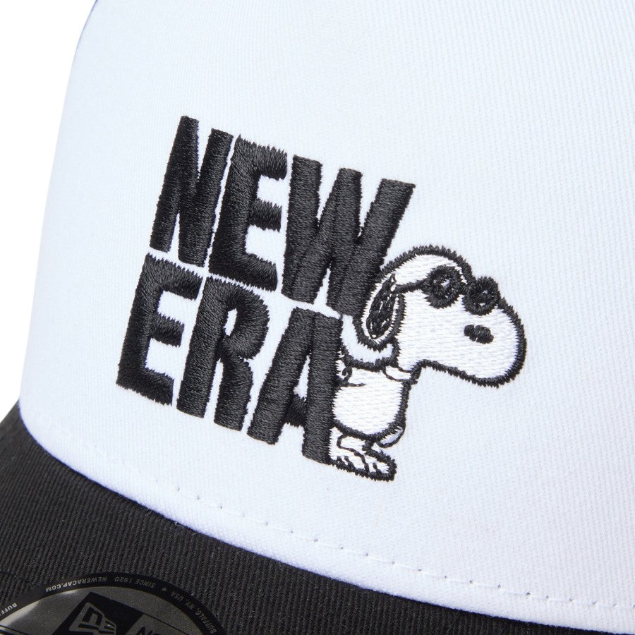 NEW ERA キッズ Youth 9FORTY A-Frame トラッカー JOE COOL ブラック/ホワイト フロント刺繍