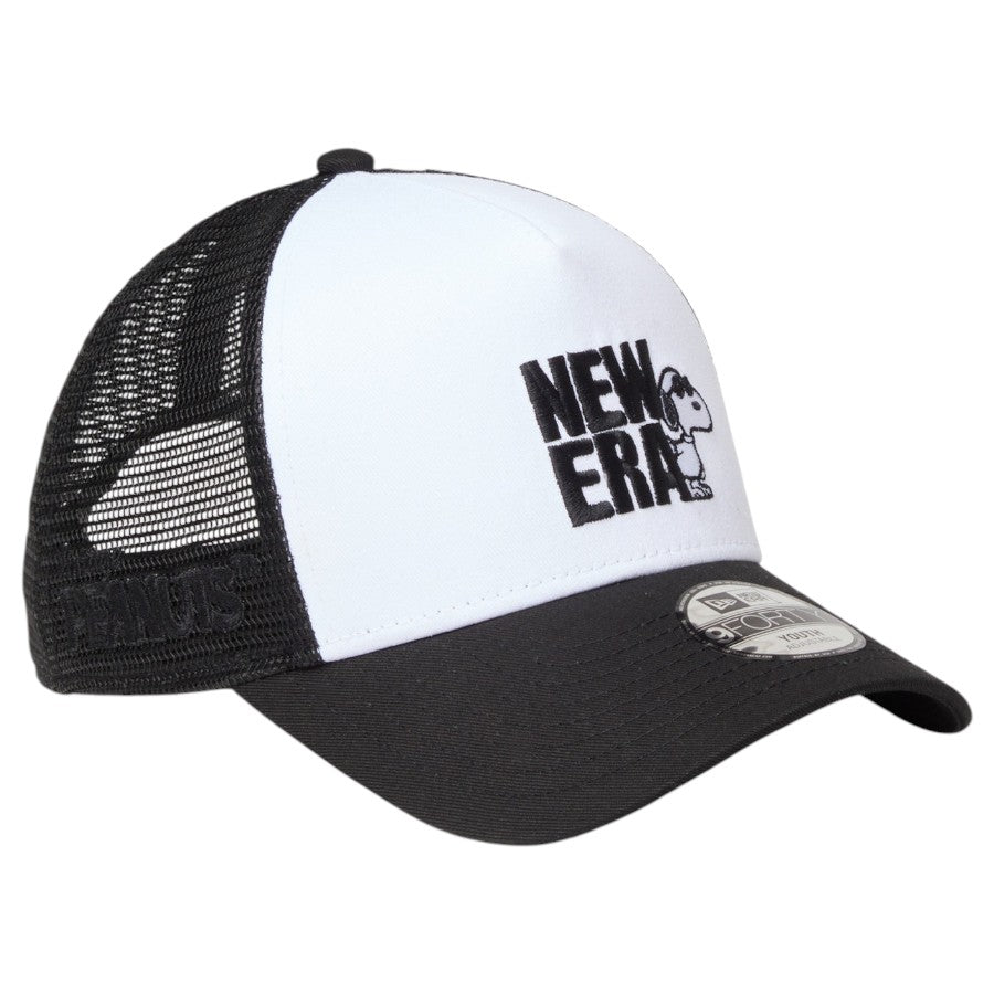 NEW ERA キッズ Youth 9FORTY A-Frame トラッカー JOE COOL ブラック/ホワイト 右斜め画像