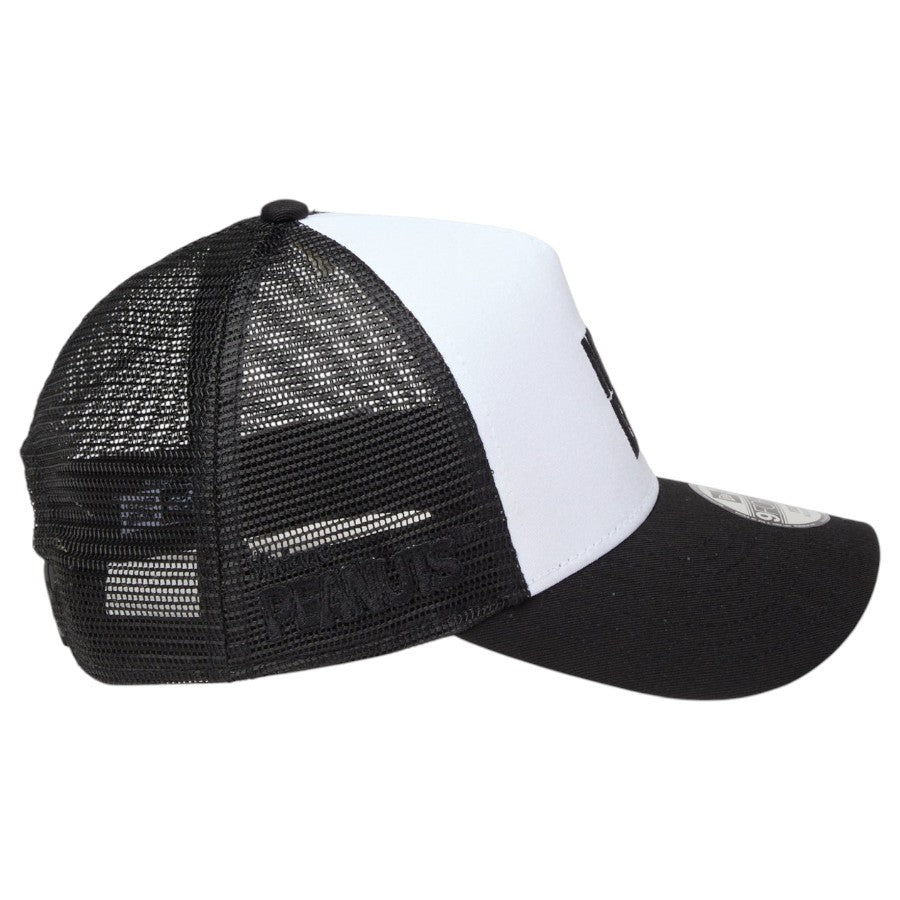NEW ERA キッズ Youth 9FORTY A-Frame トラッカー JOE COOL ブラック/ホワイト 右向きロゴ刺繍