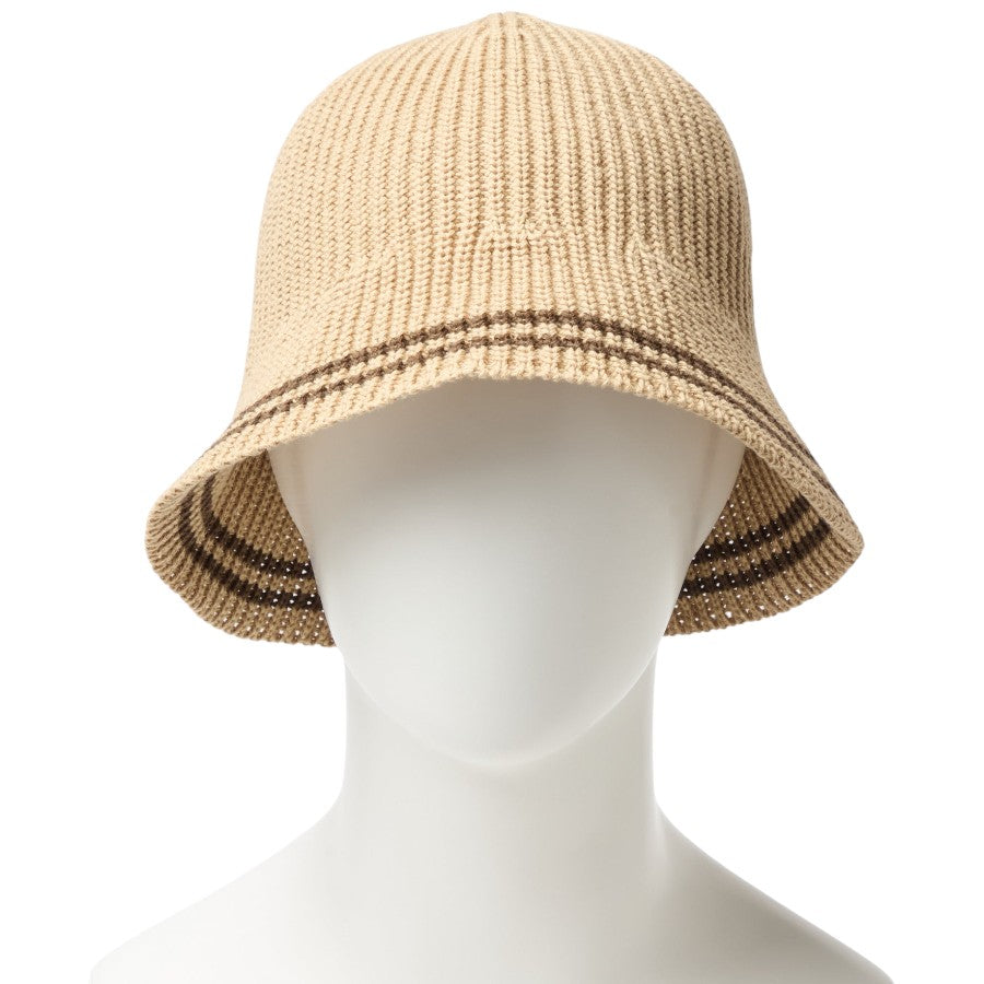 NEW ERA ニット エクスプローラー セーラーブリム ベージュ/ウォルナット マネキン正面