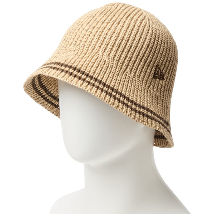 NEW ERA ニット エクスプローラー セーラーブリム ベージュ/ウォルナット マネキン左斜め