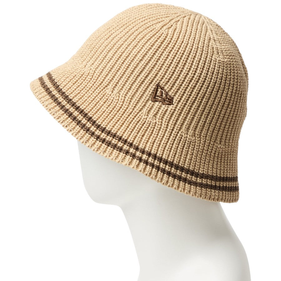 NEW ERA ニット エクスプローラー セーラーブリム ベージュ/ウォルナット マネキン左向き