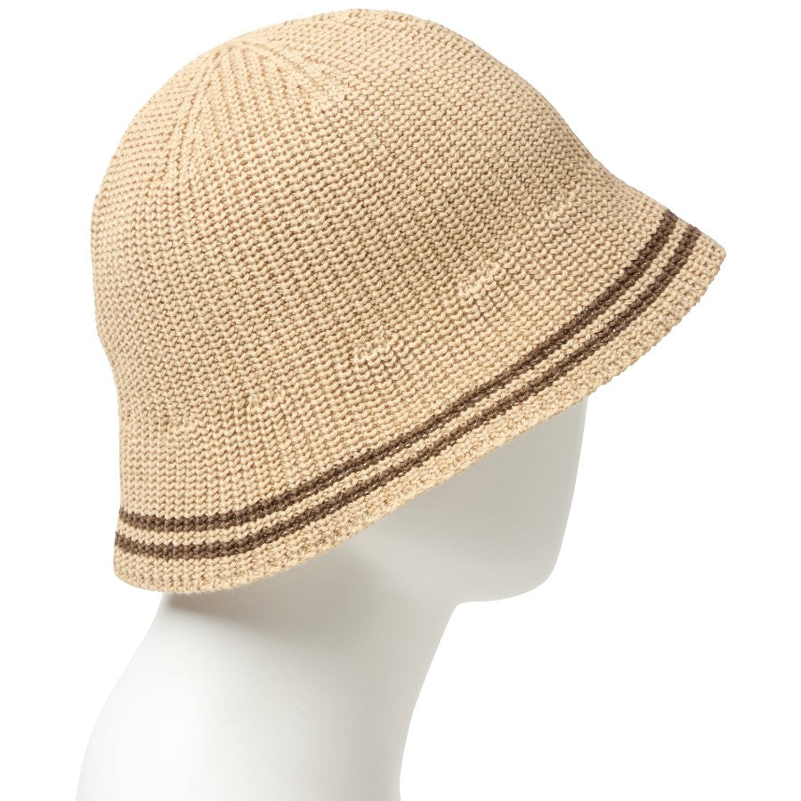 NEW ERA ニット エクスプローラー セーラーブリム ベージュ/ウォルナット マネキン右向き