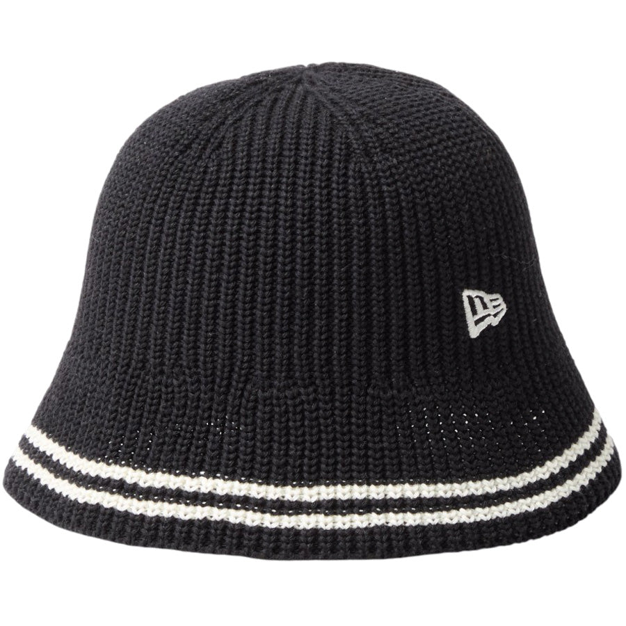 NEW ERA ニット エクスプローラー セーラーブリム ブラック/クロームホワイト 左斜め画像