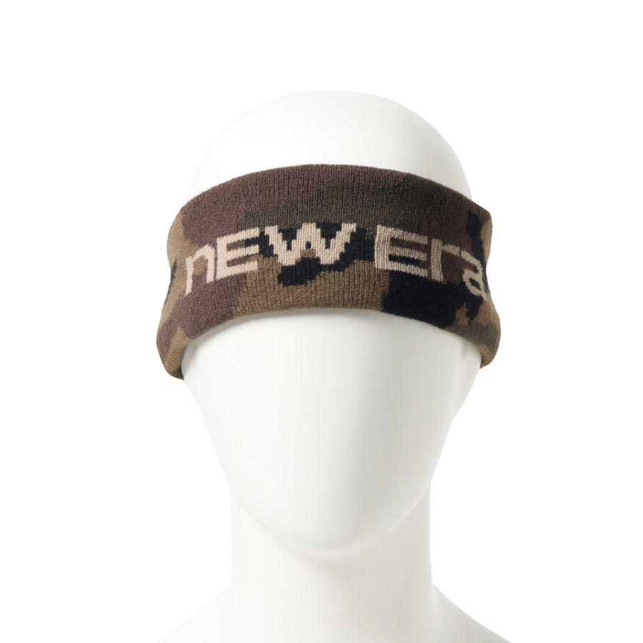 NEW ERA ニットヘアバンド Brand Name Logo ウッドランドカモ マネキン着用 正面 15135208