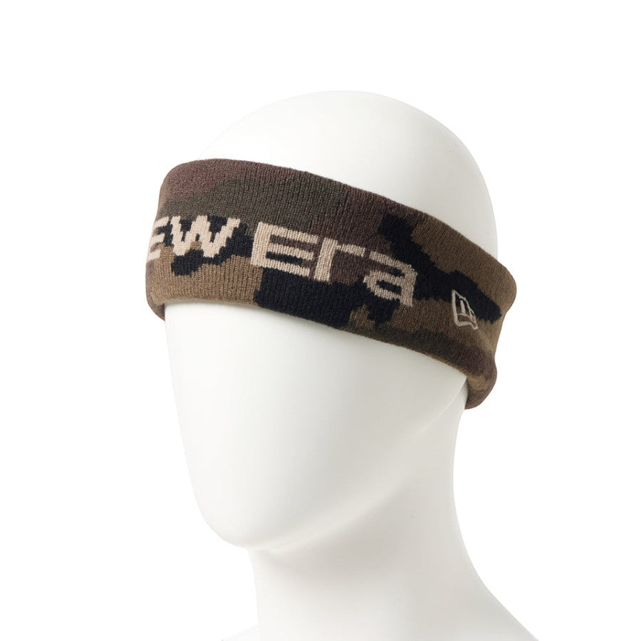 NEW ERA ニットヘアバンド Brand Name Logo ウッドランドカモ マネキン着用 左斜め向き 15135208