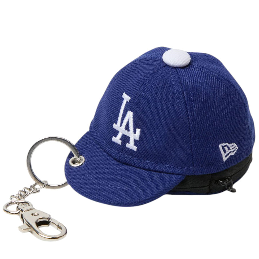 NEW ERA ミニキャップ イヤホンケース ロサンゼルス・ドジャース ダークロイヤル 左斜め 平置き 15135251