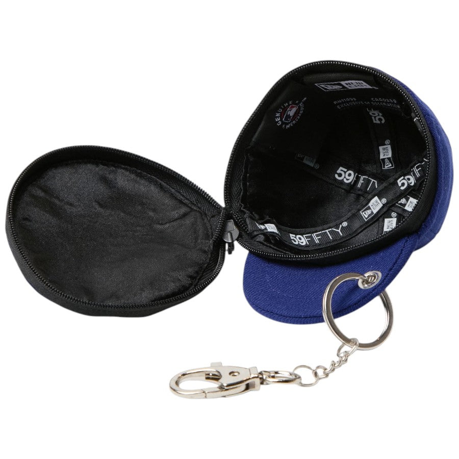 NEW ERA ミニキャップ イヤホンケース ロサンゼルス・ドジャース ダークロイヤル ファスナー開放時 15135251