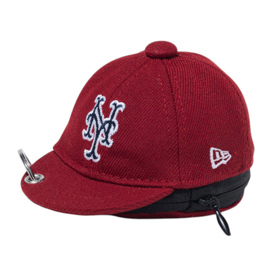 NEW ERA ミニキャップ イヤホンケース ニューヨーク・メッツ レッド 左斜め 平置き 15206539
