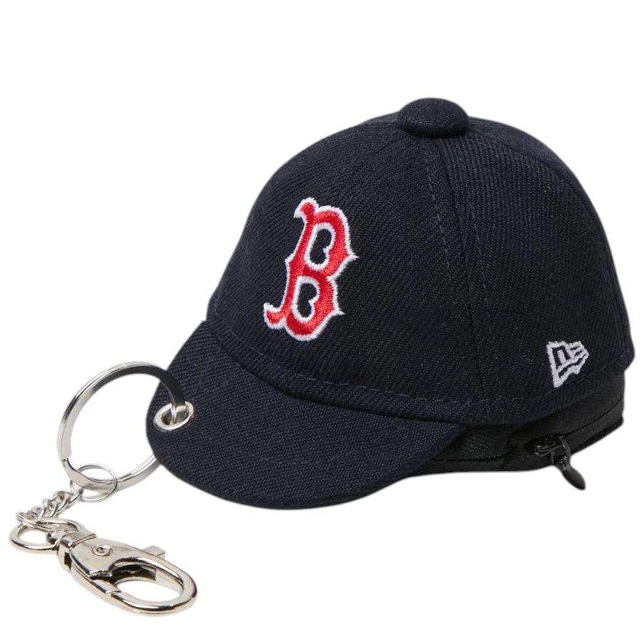 NEW ERA ミニキャップ イヤホンケース ボストン・レッドソックス ネイビー 左斜め 平置き 15138031