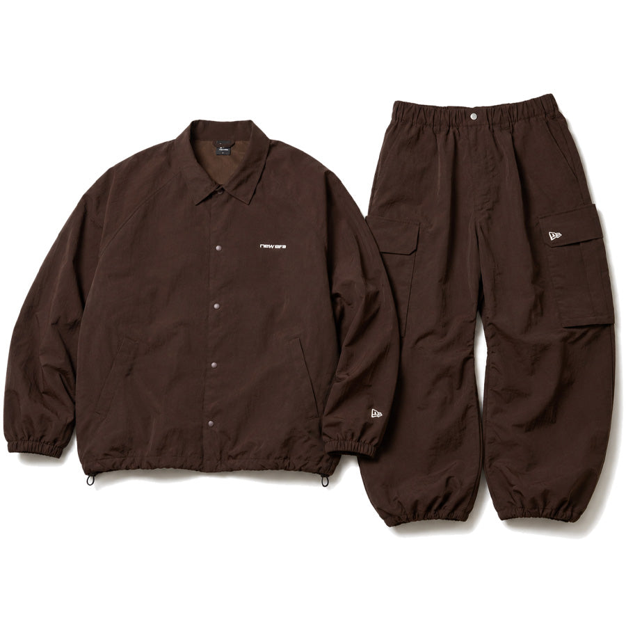 NEW ERA ナイロン カーブド カーゴパンツ バーントウッド コーチジャケット セットアップ 15129330