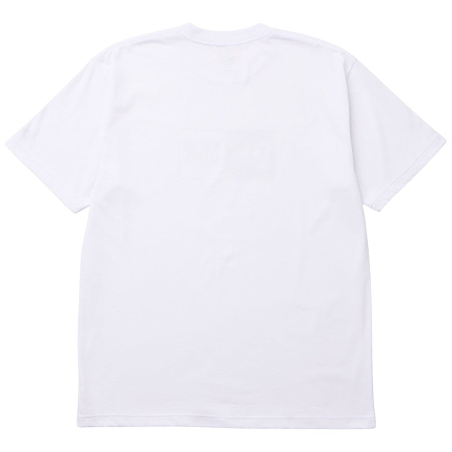 NEW ERA Oriental Paisley ボックスロゴ Tシャツ ホワイト 背面平置き