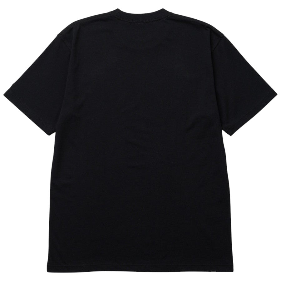 NEW ERA Oriental Paisley フラッグロゴ Tシャツ ブラック 背面平置き