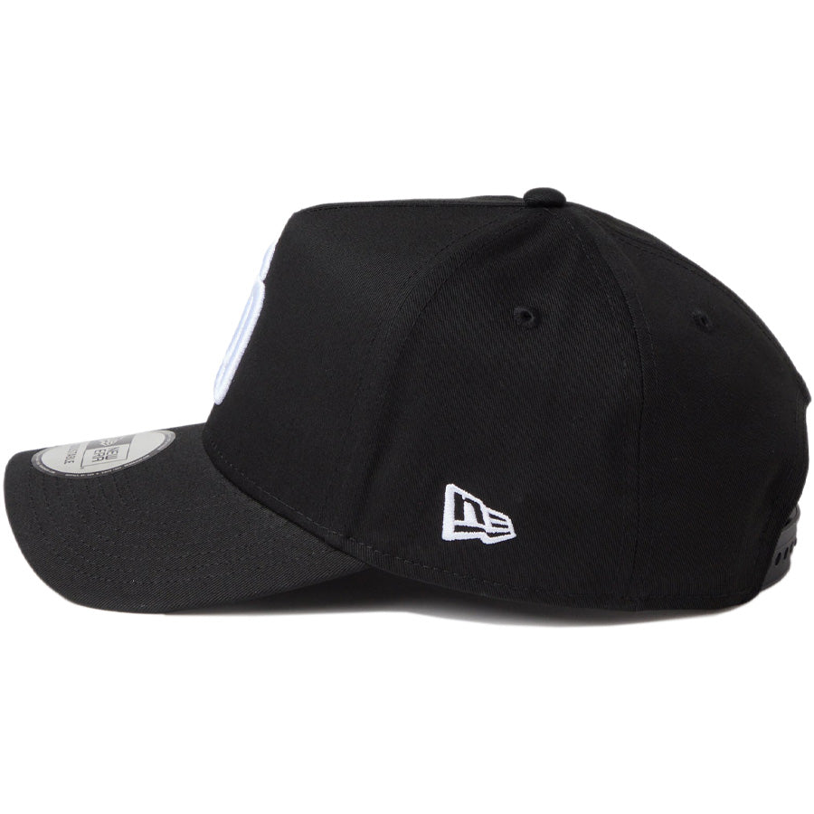 NEW ERA 9FORTY A-Frame サンディエゴ・パドレス ブラック ホワイト 左側面 NEフラッグロゴ刺繍