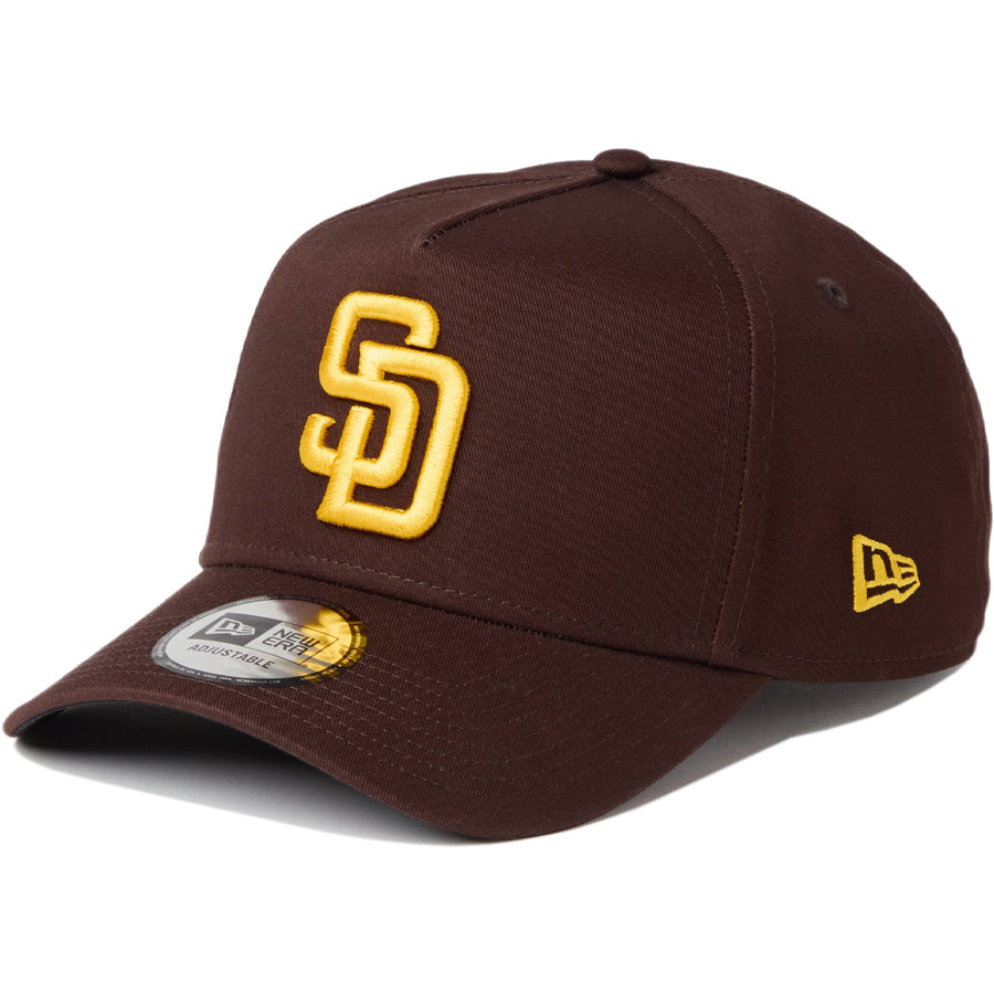 NEW ERA 9FORTY A-Frame サンディエゴ・パドレス バーントウッド マニラ 左斜め