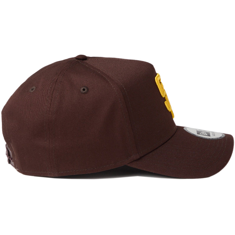 NEW ERA 9FORTY A-Frame サンディエゴ・パドレス バーントウッド マニラ 右側面