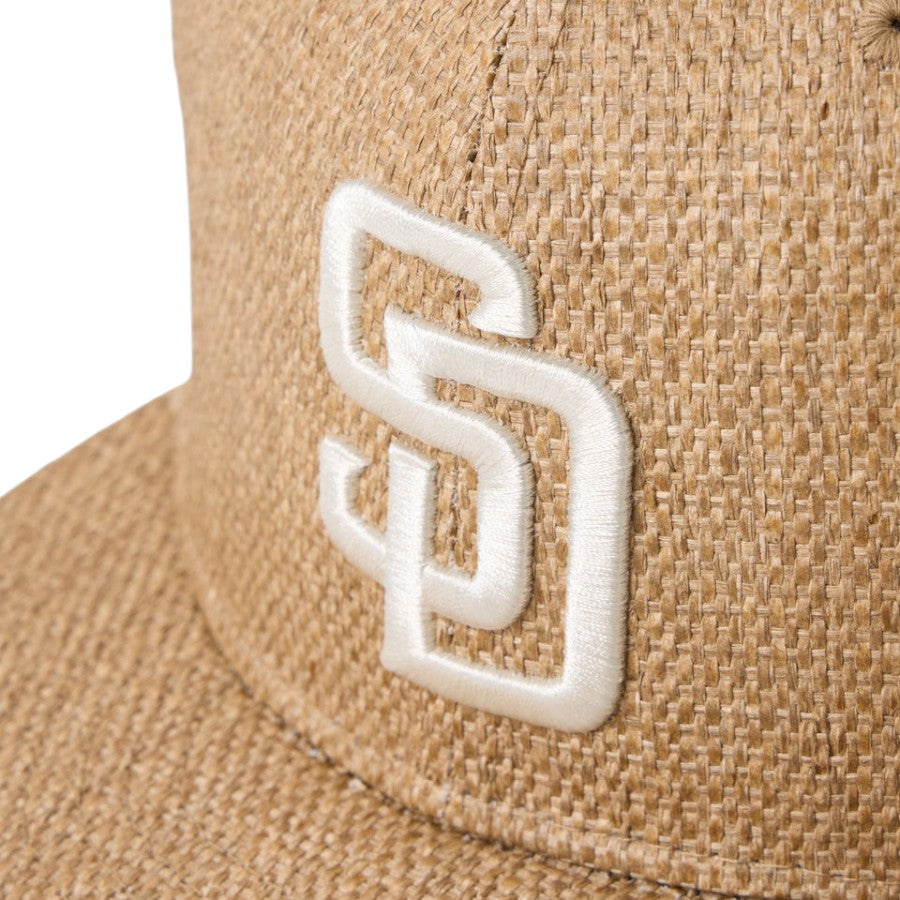 NEW ERA 59FIFTY サンディエゴ・パドレス Paper Straw フロントロゴ刺繍