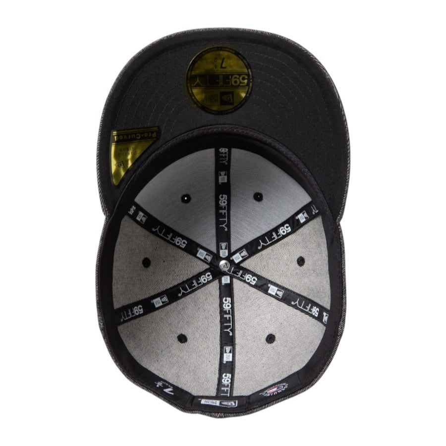 NEW ERA PC 59FIFTY Laser Burn Out Denim ドジャース ブラックデニム 裏側 15136906