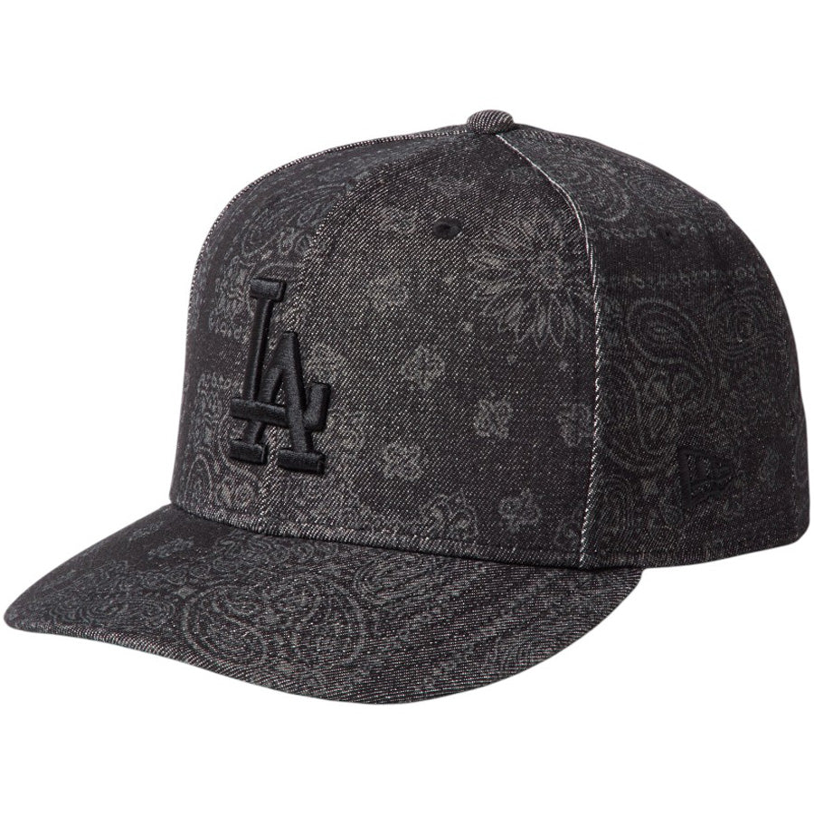 NEW ERA PC 59FIFTY Laser Burn Out Denim ドジャース ブラックデニム 左斜め 15136906
