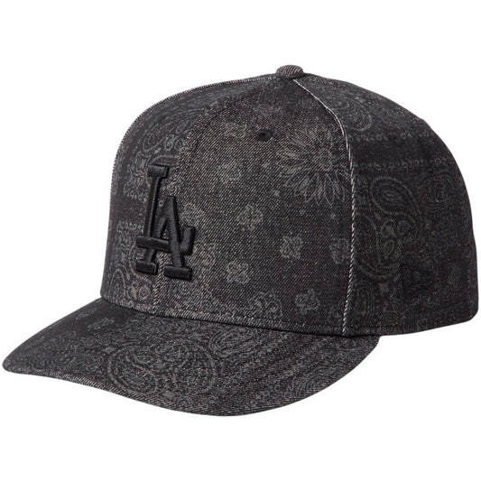 NEW ERA PC 59FIFTY Laser Burn Out Denim ドジャース ブラックデニム 左斜め 15136906