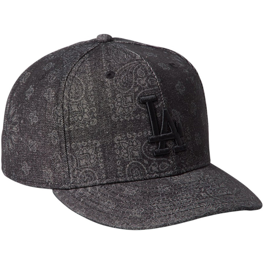 NEW ERA PC 59FIFTY Laser Burn Out Denim ドジャース ブラックデニム 右斜め 15136906