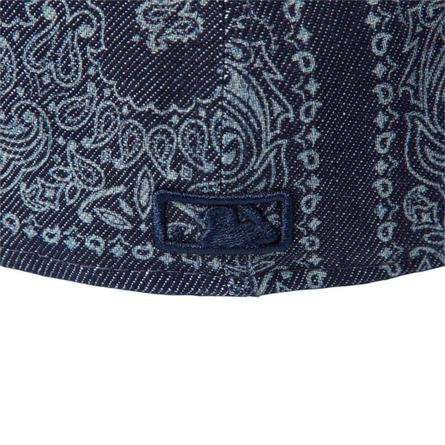 NEW ERA PC 59FIFTY Laser Burn Out Denim ヤンキース デニム バッターマンロゴ刺繍詳細 15136904
