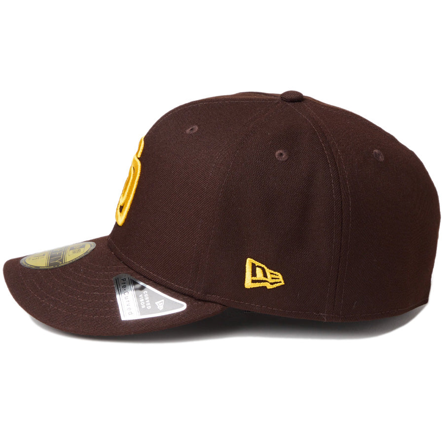 NEW ERA PC 59FIFTY サンディエゴ・パドレス バーントウッド マニラ 左側面 NEフラッグロゴ刺繍