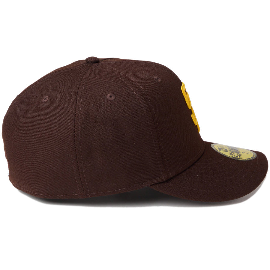 NEW ERA PC 59FIFTY サンディエゴ・パドレス バーントウッド マニラ 右側面