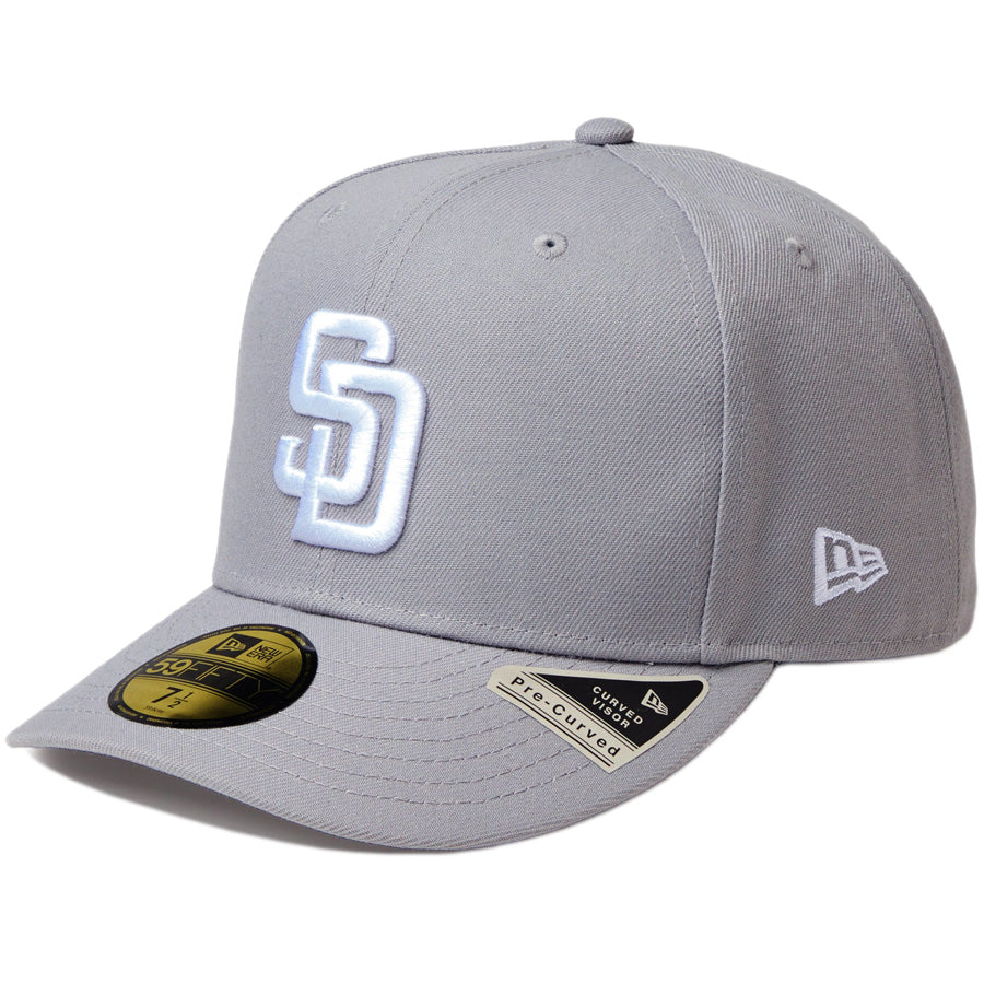NEW ERA PC 59FIFTY サンディエゴ・パドレス グレー ホワイト 左斜め