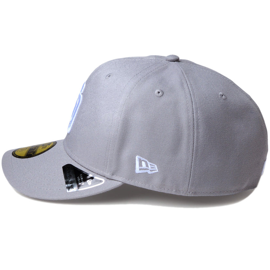 NEW ERA PC 59FIFTY サンディエゴ・パドレス グレー ホワイト 左側面 NEフラッグロゴ刺繍