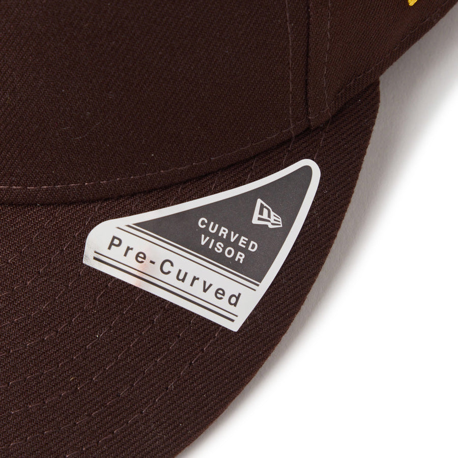 NEW ERA PC 59FIFTY サンディエゴ・パドレス バーントウッド マニラ Pre-Curvedステッカー
