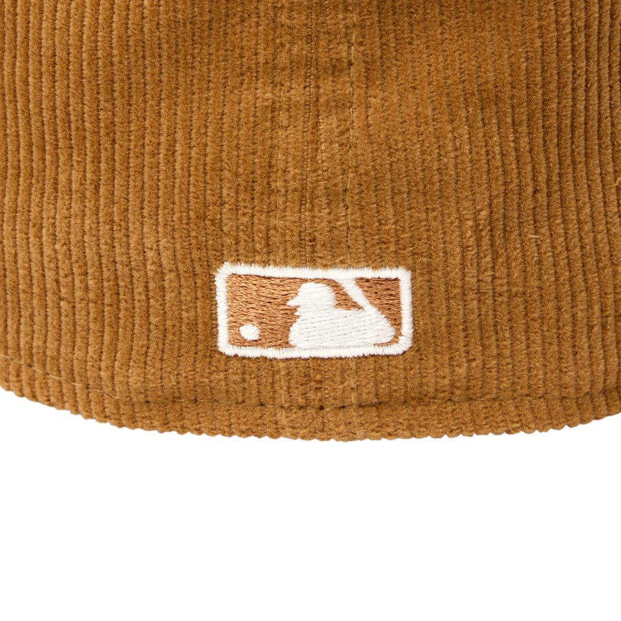NEW ERA Pillbox ピルボックス コーデュロイ ロサンゼルス・ドジャース キャップ ウィート バッターマンロゴ刺繍詳細 15136894