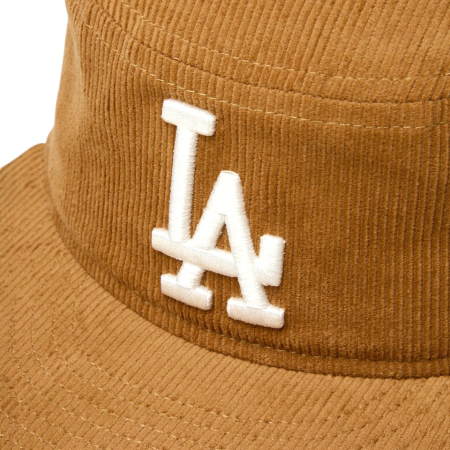 NEW ERA Pillbox ピルボックス コーデュロイ ロサンゼルス・ドジャース キャップ ウィート フロントロゴ刺繍詳細 15136894
