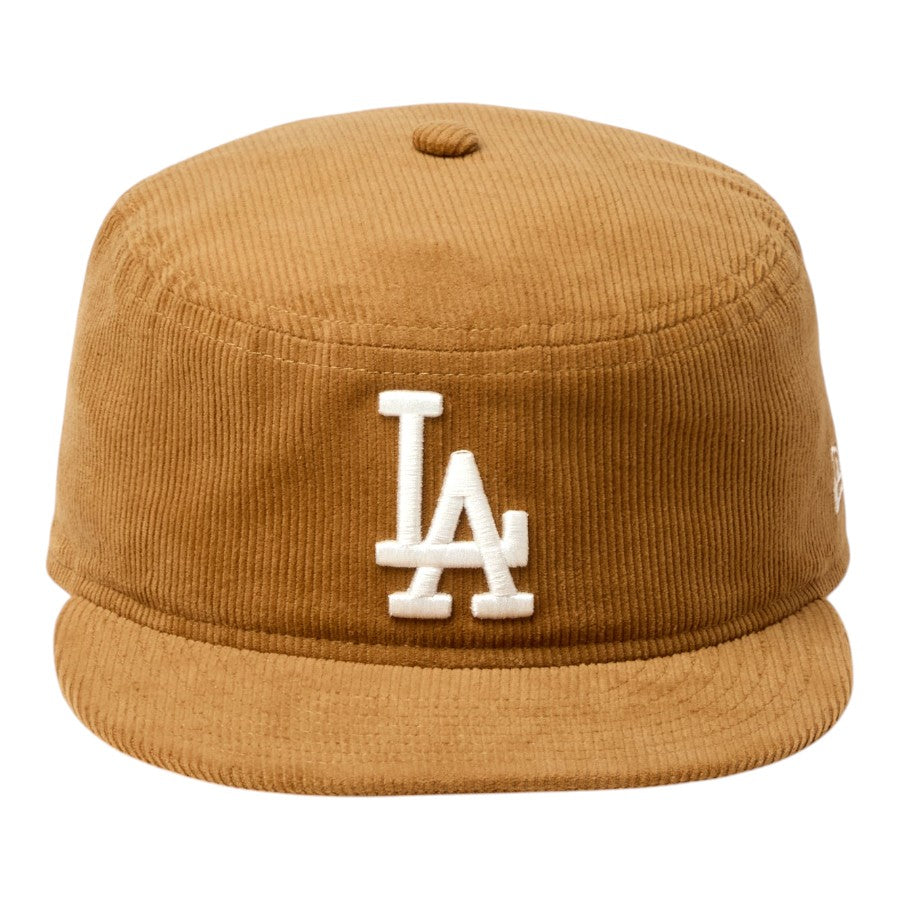 NEW ERA Pillbox ピルボックス コーデュロイ ロサンゼルス・ドジャース キャップ ウィート 正面 15136894