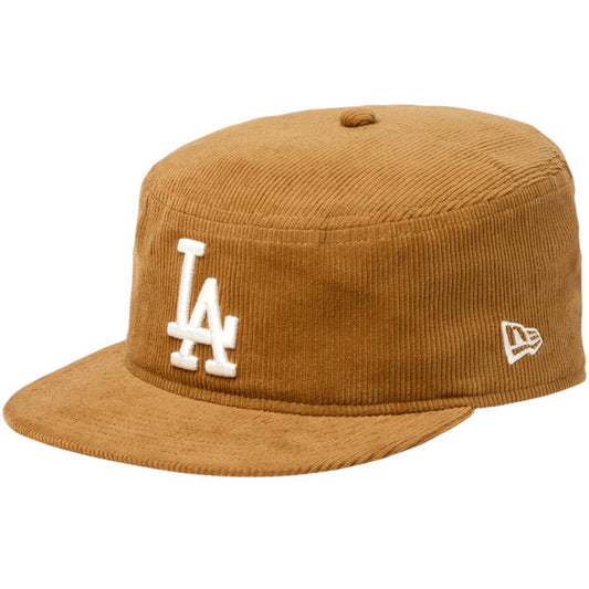 NEW ERA Pillbox ピルボックス コーデュロイ ロサンゼルス・ドジャース キャップ ウィート 左斜め向き 15136894