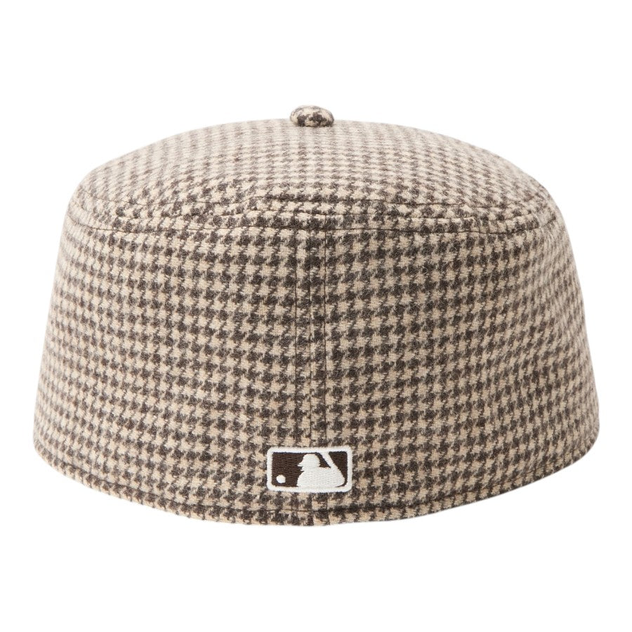 NEW ERA Pillbox ピルボックス ガンクラブチェック ボストン・レッドソックス キャップ ブラウン 背面 バッターマンロゴ刺繍 15136895