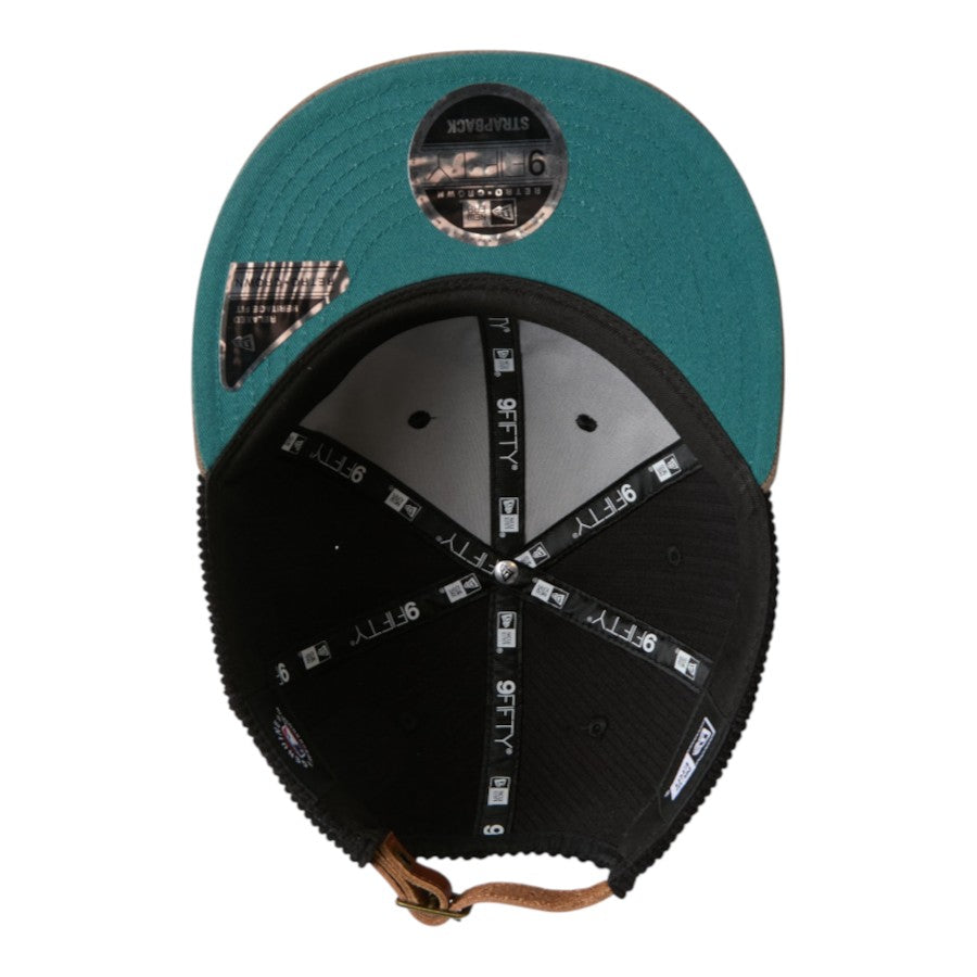 NEW ERA RC 9FIFTY コーデュロイ ニューヨーク・ヤンキース キャップ ブラック/グレー 裏側 全体 15136888